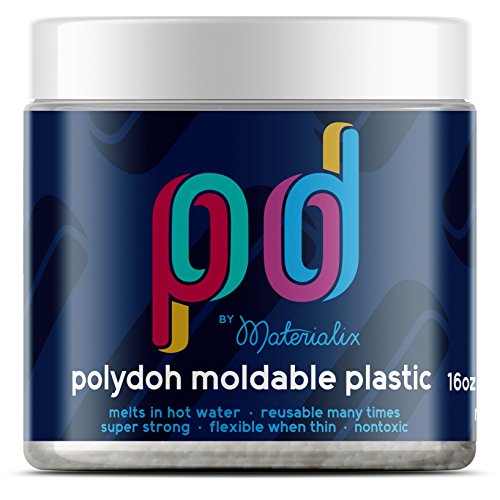 Polydoh moldable Plastic 16oz tub (Natural) [Polymorph, plastimake]