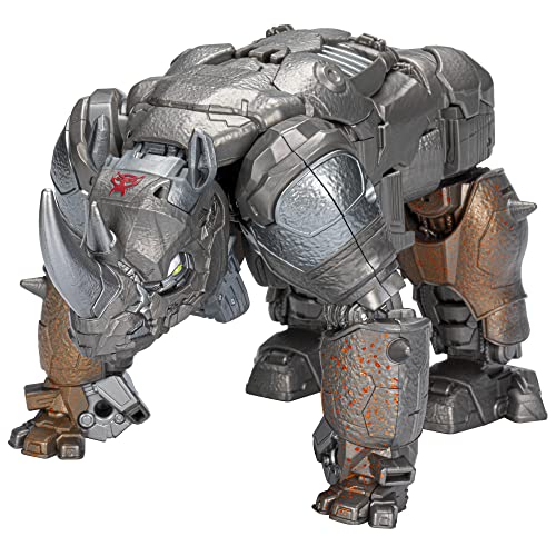 Transformers Toys Rise of The Beasts Movie, Smash Changer Rhinox Converting Action Figure for Ages 6 and up, 9-inch