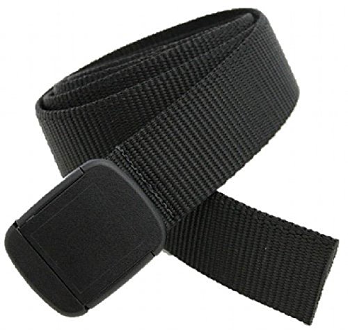Thomas Bates Hiker Belt Nylon Blend Outdoor Web Adjustable Buckle (Black)