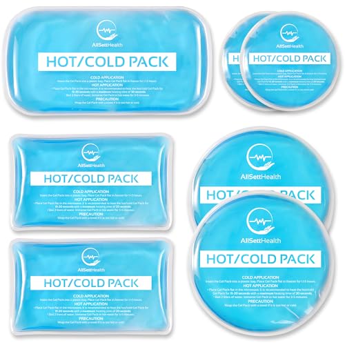 Reusable Hot and Cold Gel Ice Packs for Injuries - Cold Compress, Ice Pack, Gel Ice Packs, Cold Pack, Gel Ice Pack, Cold Packs for Injuries - 7 Pack