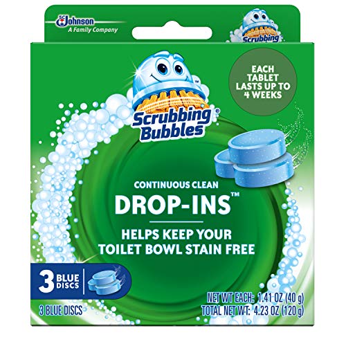 Scrubbing Bubbles Toilet Tablets, Continuous Clean Toilet Drop Ins, Helps Keep Toilet Stain Free and Helps Prevent Limescale Buildup, 3 Count, Pack Of 1