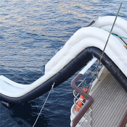 Gueploer Inflatable Yacht Slide Play Equipment Private Dock-with Electric Air Pump Suitable for Sea Game Parks,13.1Ft/4M