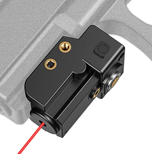 EZshoot Compact Low Profile Gun Laser, Magnetic USB Red Laser Sight for Pistol Compatible with 20MM Rail and Ambidextrous ON/Off Switch