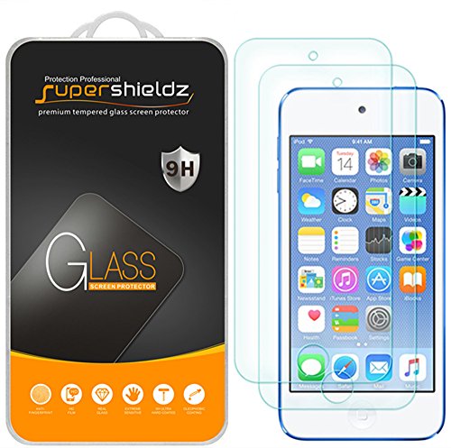 Supershieldz (2 Pack) Designed for Apple New iPod Touch (7th Gen 2019 Released, 6th and 5th Generation) Tempered Glass Screen Protector, Anti Scratch, Bubble Free