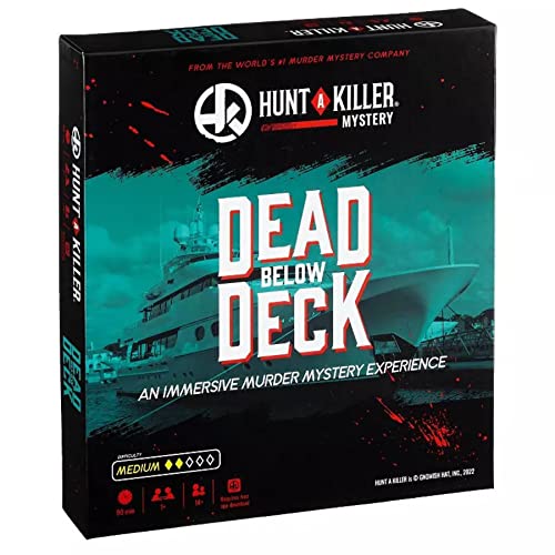 Hunt A Killer Dead Below Deck - Solve a Murder on a Yacht - Game for True Crime Fans with Documents & Puzzles - Murder Mystery Game for Adults - Solve Crimes at Game Night or Date Night