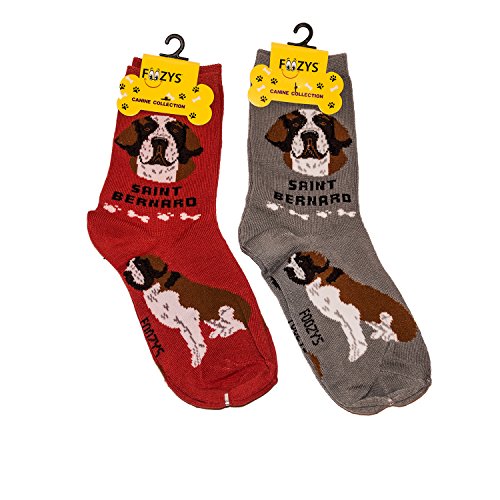 Foozys Unisex Crew Socks | Canine/Dog Collection | Saint Bernard