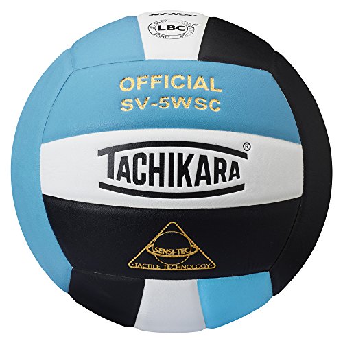 Tachikara SV5WSC Sensi-Tec Composite High Performance Volleyball (Powder Blue/White/Black) - SV5WSC.PBWB