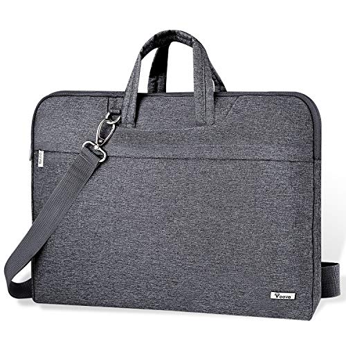 Voova 15.6 16 Inch Laptop Sleeve Case Bag,Slim Computer Carry Case Compatible with MacBook Pro 16 M3 M2 M1 Pro/Max 2023-2019,Dell XPS 15,15 Surface Laptop 5/4,15-16 Inch Hp Dell Acer Asus,Grey