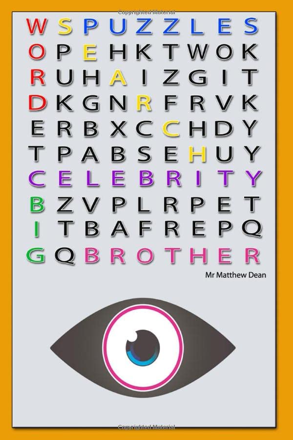 celebrity big brother word search puzzles Book