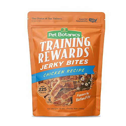Pet Botanics 12 oz. Pouch Training Rewards Jerky Bites, Chicken Recipe, with 225 Treats Per Bag, The Choice of Top Trainers