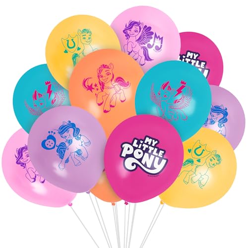 Treasures Gifted Officially Licensed My Little Pony Birthday Party Supplies - 24 Pack - My Little Pony Balloons - My Little Pony Decorations - My Little Pony Party Decorations