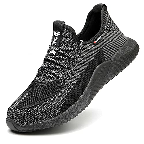 SUADEX Steel Toe Sneakers for Men Women Indestructible Steel Toe Shoes Lightweight Safety Shoes Puncture Proof Work Shoes Composite Toe Shoes