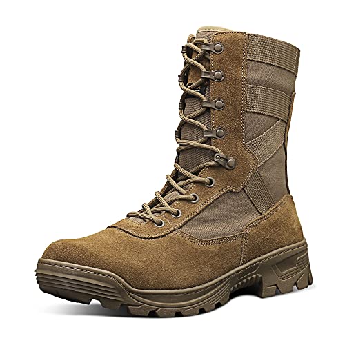 SAILOFO Men's Military Boots lightweight Tactical Boots jungle Hunting Hiking Boots Coyote Brown Size 10.5