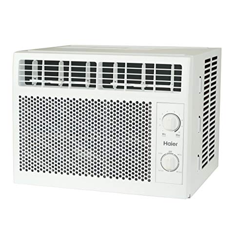 Haier Window Air Conditioner 5000 BTU, Efficient Cooling for Smaller Areas Like Bedrooms and Guest Rooms, 5K BTU Window AC Unit with Easy Install Kit, White