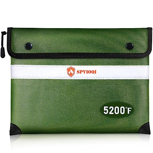 Upgraded 5200°F Fireproof Document Bag - Heat Insulated, Fireproof Safe Pouch with Zipper, 8 Layers of Functional Materials, Fireproof Money Bag for Cash/Documents/Valuables, Water Resistant Fire Bag