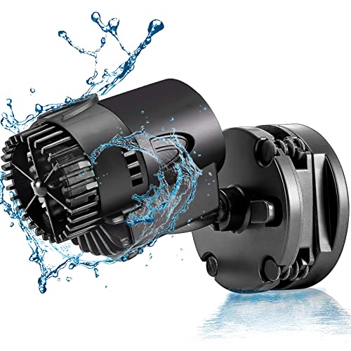 AQQA Aquarium Wave Maker Circulation Pump,360°Adjustable Ultra-silence Magnetic Mount Suction Submersible Powerhead Pump,530GPH Flow For Freshwater or Saltwater Fish Tank (3W 530GPH)