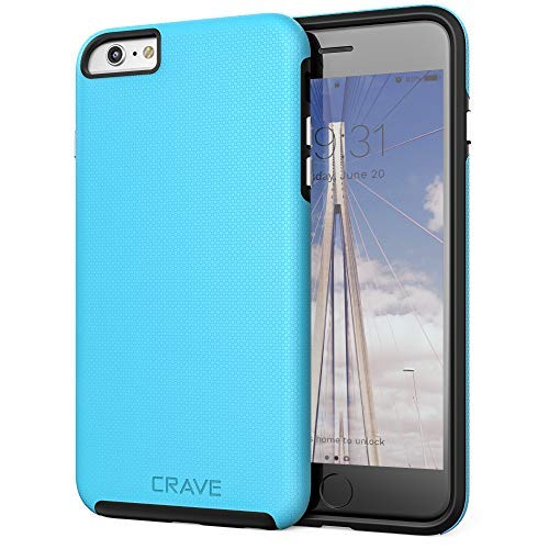Crave iPhone 6S Plus Case, Dual Guard Protection Series Case for iPhone 6 6s Plus (5.5 Inch) - Sky Blue