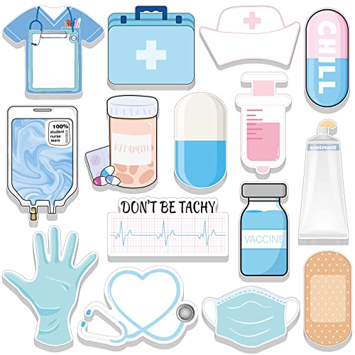 Mini Funny Nurse Sticky Notes Nursing Student Essentials Medical Themed Mini Sticky Notes Assorted Sticky Note Pads Self Stick Cute Memo Pads for Nurse Gifts Hospital School Supplies (30 Pads)