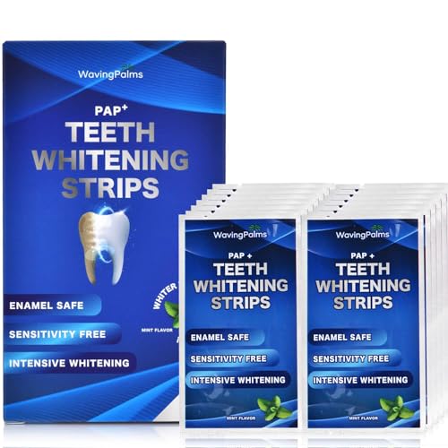 Teeth whitening Strips for Tooth White: 28 Sensitivity Free Whitening Strips - Peroxide Free - 14 Treatments for Teeth whitening - Professional and Safe Teeth whitening Strips