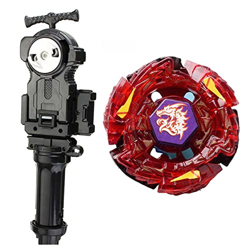Dwin Battling Toys - Metal Fusion Spinning Top Classic BB-98 Red Meteo L-Drago Rush with Ripper Launcher Grip String BeyLauncher LR Left / Right Toys Set (BB-98)