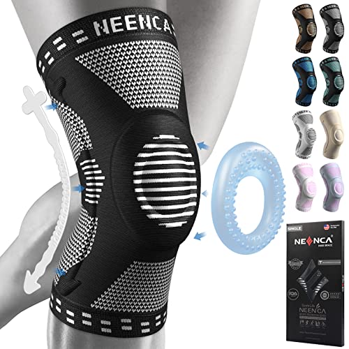 Knee Brace with Gel Pad & Side Stabilizers for ACL, PCL, Meniscus Injury Recovery and Pain Relief