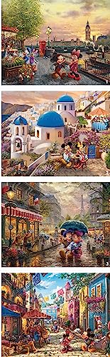 Ceaco - 4 in 1 Multipack - Thomas Kinkade - Disney - Mickey & Minnie - (4) 500 Piece Jigsaw Puzzles