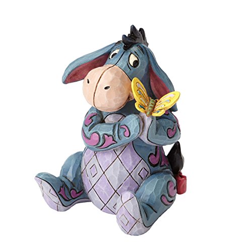 Enesco Disney Traditions by Jim Shore Winnie The Pooh Eeyore Holding Butterfly Miniature Figurine, 3.125 Inch, Multicolor