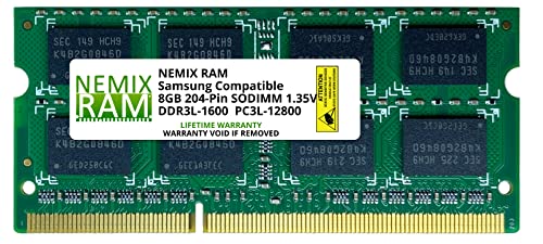 Samsung M471B1G73DB0-YK0 8GB DDR3 1600MHZ PC3L-12800 SODIMM 2Rx8 Replacement Memory Upgrade by NEMIX RAM