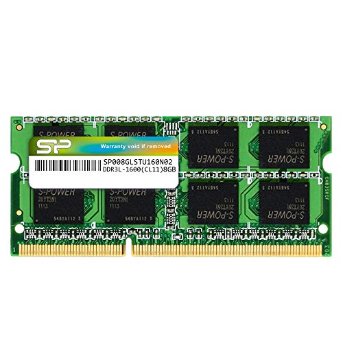 Silicon Power DDR3 / DDR3L 8GB 1600MHz (PC3 12800) 204 pin CL11 1.35V RAM Non-ECC Unbuffered SODIMM Laptop Notebook Memory RAM Module Upgrade