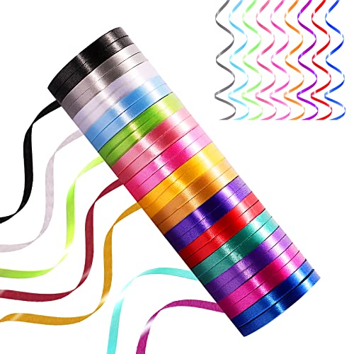 30 Roll 15 Colors Curling Ribbons for Crafts Bows Present Wrapping Florist Wedding Party Festival Art Craft Decor, Separate Rolls, 11 Yards Per Roll, 3/16 Inch Wide 3/16' - Set1