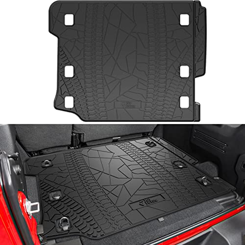 JOYTUTUS Cargo Mat fits 2018-2024 Wrangler JL 4X4 with OEM Subwoofer, All-Weather Guard Trunk Mat Cargo Liners Heavy Duty Waterproof Odorless Durable for Wrangler JL 2018-2024 4 Door - NOT FIT 4XE