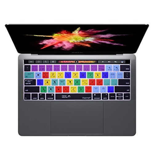 Adobe Photoshop Shortcuts Silicone Keyboard Cover for 2016-2023 MacBook Pro 13 Inch M2/M1; MacBook Pro 14/16 Inch ;Touch Bar Macbok Pro 15 Inch (A1989/A1706,A1990/A1707) 2016-2020 2022-2023