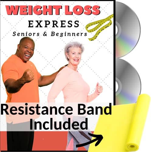 Weight Loss Exercise for Seniors and Beginners- 5 Fat Burning Workouts + Resistance Band. Easy to follow fitness program, burns calories, fun to do! Low impact exercise DVD for seniors and beginners.