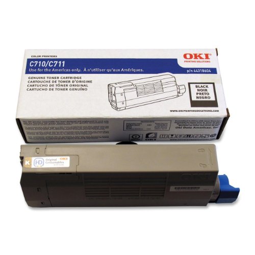 Okidata 44318604 C711 Toner Cartridge (Black) in Retail Packaging