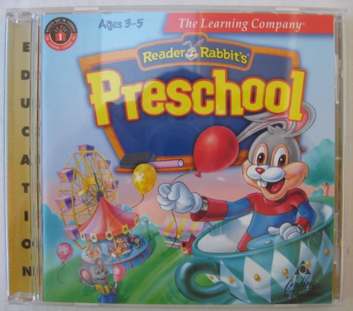Reader Rabbit's Preschool Ages 3-5 Educational CD-ROM Disk - Teaches letters - numbers - patterns and memory skills