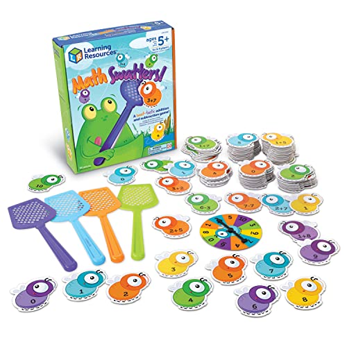 Learning Resources Mathswatters Addition & Subtraction Game - 99 Pieces for Age 5+ Kids, Educational Games, Preschool Math, Kindergartner Learning Games Gifts for Boys and Girls