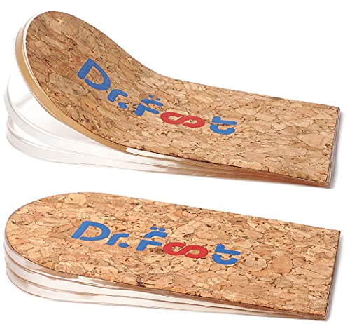 Dr. Foot's Adjustable Orthopedic Heel Lift for Leg Length Discrepancies, Height Increase Insole for Heel Spurs, Heel Pain, Sports Injuries, and Achilles tendonitis (Small- Women's 4.5-9.5|Men's 6-8.5)