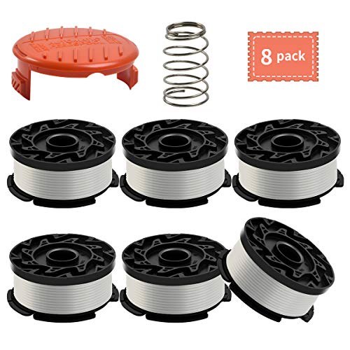 Generep String Trimmer Line for Black and Decker Trimmer/Edger, AF-100, 6 Spools & 1 Cap