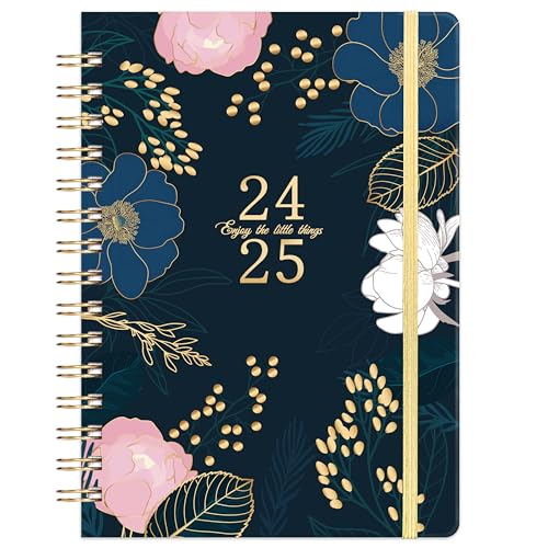2024-2025 Planner - Jul 2024 - Jun 2025, Academic Planner 2024-2025, Weekly and Monthly Planner, 6.4' x 8.5', Twin-Wire Binding, 180° Lay-Flat, Thick Paper, Monthly Tabs, Inner Pocket, Holidays
