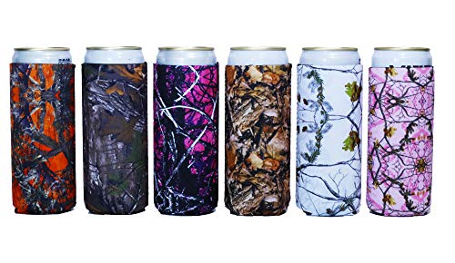 Baxendale Tall Can Sleeve for Slim Can and Tall Beer Cans - Set of 6 12oz Skinny Sleeve Insulated Cooler Sleeves to Keep Drinks Cold - Compatible with Truly, Michelob Ultra, Seltzers, Redbull and More