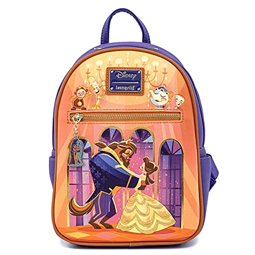 Loungefly Disney Beauty and the Beast Ballroom Scene Womens Double Strap Shoulder Bag Purse, One Size, Multi