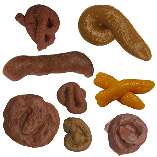 PPXMEEUDC Different Shapes Fake Poo Fake Dog Poo Funny Joke Tricky Toys Prank Props for Halloween April Fools' Day Prank Party