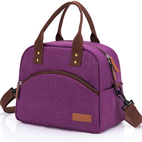 purple insulated lunch bag