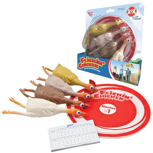 University Games, Flickin Chicken Indoor Outdoor Target Toss Game, The Go Anywhere Game for 2 or More Players Ages 6 and Up