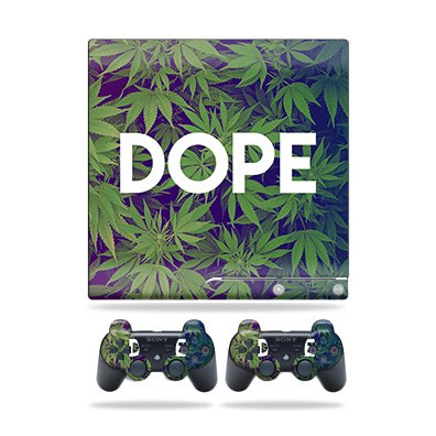 Skin Compatible with Sony Playstation 3 PS3 Slim + 2 Controllers – Dope | MightySkins Protective, Durable, and Unique Vinyl wrap Cover | Easy to Apply, Remove, and Change Styles | Made in The USA