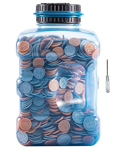 Piggy Bank - Large Coin Bank for Adults Boyswith LCD Counter,Great Coin Counter Bank Money Counting Jar with Total Amount Displayed,Best Gift for Kids, Designed for All US Coins(4.2L)