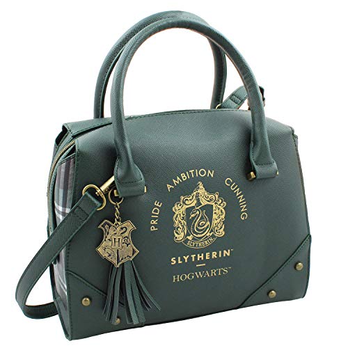 Harry Potter Purse Designer Handbag Hogwarts Houses Womens Top Handle Shoulder Satchel Bag Slytherin