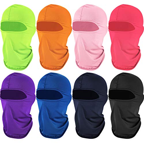 SATINIOR 8 Pieces Balaclava Face Mask Winter Full Face Ski Mask Thermal Breathable Cover Windproof Dustproof Outdoor(Vivid Colors)