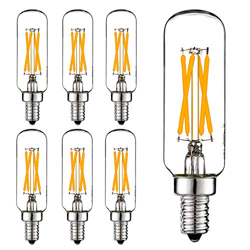 LiteHistory LED Bulb Dimmable 6W Equal Warm White 2700K T6 T25 E12 Candelabra Bulb 60 watt for Chandeliers,Ceiling Fan,Pendant,Wall sconces AC120V 600LM e12 Light Bulb 6Pack