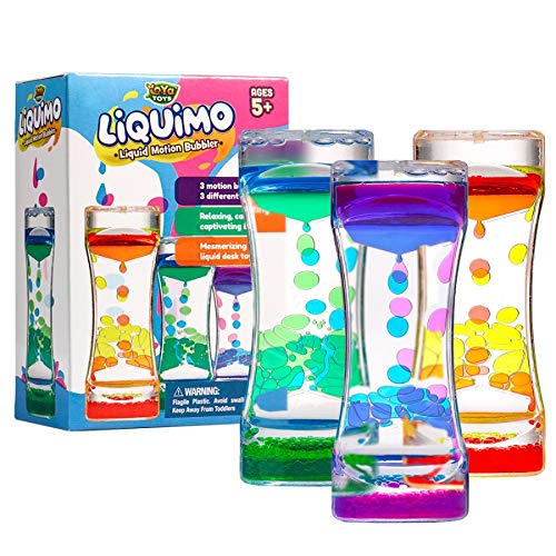 YoYa Toys Liquimo - Calming Liquid Motion Bubbler - 3 Pack - Toys for Kids and Adults - Hourglass Bubbler Timer - Handheld Game - Toys for Autistic Children